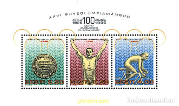 Sellos: 85551 MNH ESTONIA 1996 26 JUEGOS OLIMPICOS VERANO ATLANTA 1996 - CENTENARIO DE LOS JUEGOS OLIMPICOS