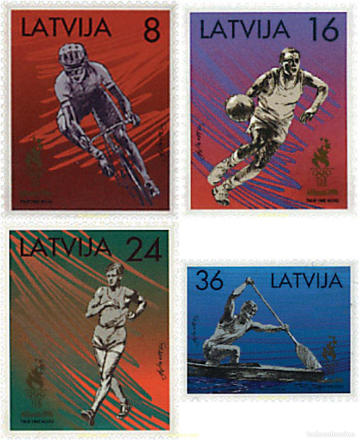 Sellos: 86457 MNH LETONIA 1996 26 JUEGOS OLIMPICOS VERANO ATLANTA 1996