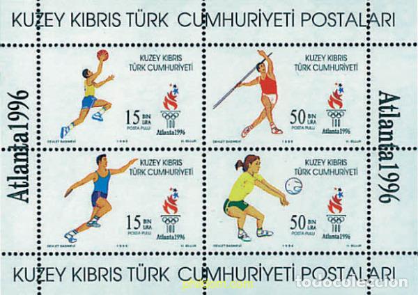 Sellos: 207790 MNH CHIPRE. Administraci&oacute;n turca 1996 26 JUEGOS OLIMPICOS VERANO ATLANTA 1996