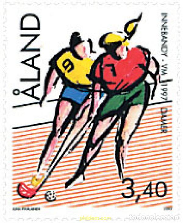 Sellos: 92649 MNH ALAND 1997 PRIMERA COPA DEL MUNDO DE HOCKEY FEMENINO