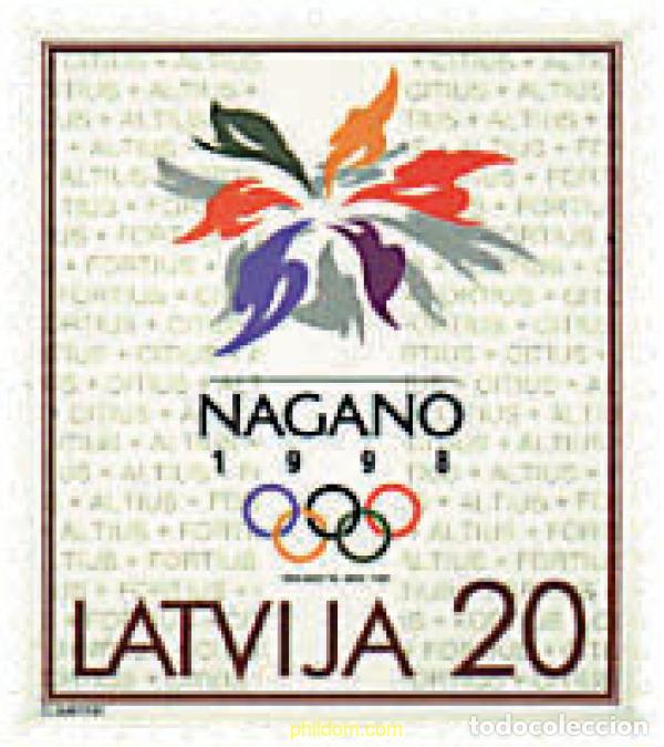 Sellos: 86549 MNH LETONIA 1998 18 JUEGOS OLIMPICOS DE INVIERNO NAGANO 1998