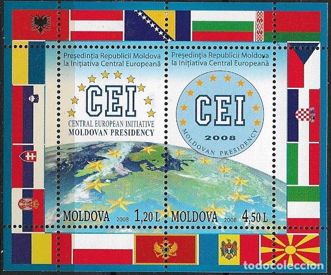 Sellos: MOLDAVIA 2008 Presidencia moldava del CEI, Yvert n&ordm; HB45 * *