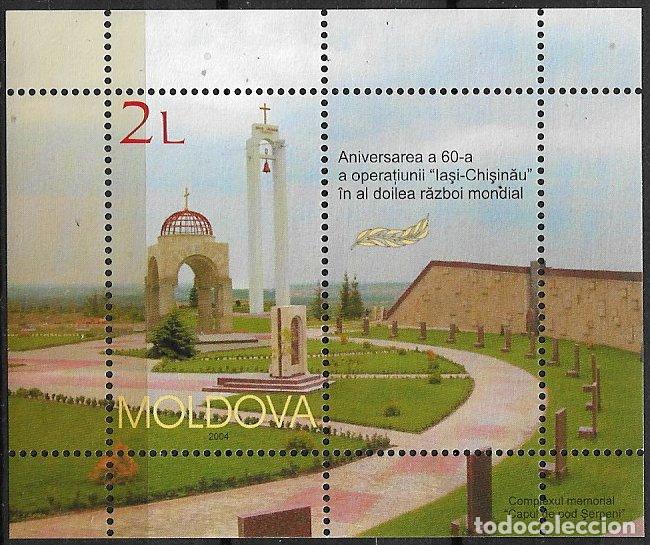 Sellos: MOLDAVIA 2004 60 Aniv&ordm; Operaci&oacute;n Lasi Chisinau, Yvert n&ordm; HB34 * *