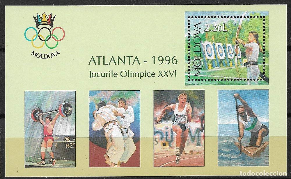 Stamps: MOLDAVIA 1996 Atletas Ol&iacute;mpicos J.O. Atlanta, Yvert n&ordm; HB13 * *