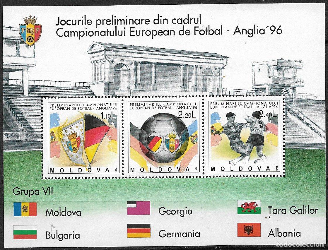 Stamps: MOLDAVIA 1994 Copa Europa, fase eliminatoria, Yvert n&ordm; HB 7 * *