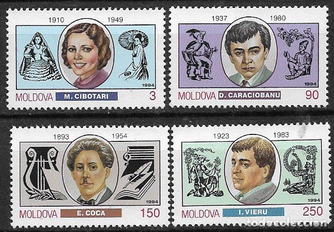 Stamps: MOLDAVIA 1994 Vida Cultural, Yvert n&ordm; 87 a 90 * *