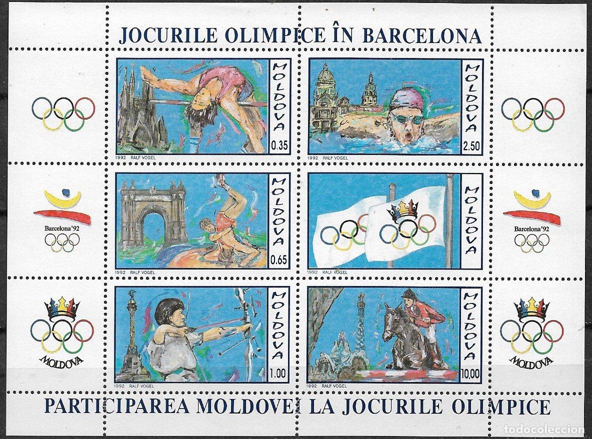 Stamps: MOLDAVIA 1992 Juegos Ol&iacute;mpicos en Barcelona, Yvert n&ordm; HB1 * *