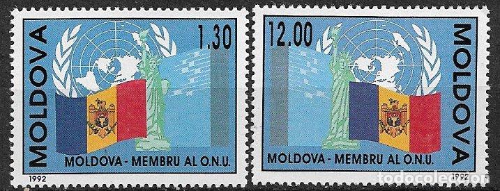 Stamps: MOLDAVIA 1992 Miembro de la ONU, Yvert n&ordm; 27 y 28 * *