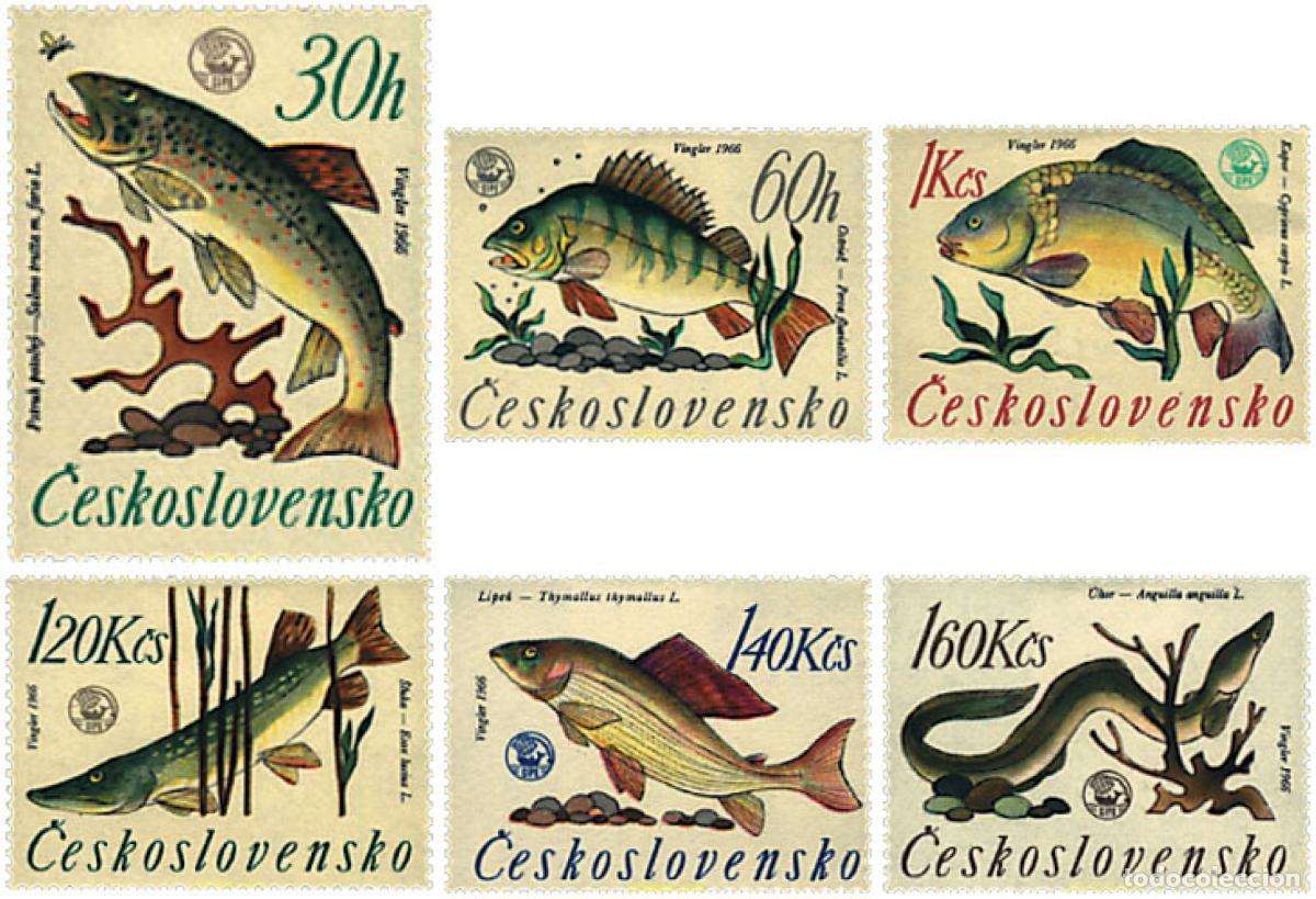 Sellos: 63665 MNH CHECOSLOVAQUIA 1966 CAMPEONATOS DEL MUNDO DE PESCA FLUVIAL