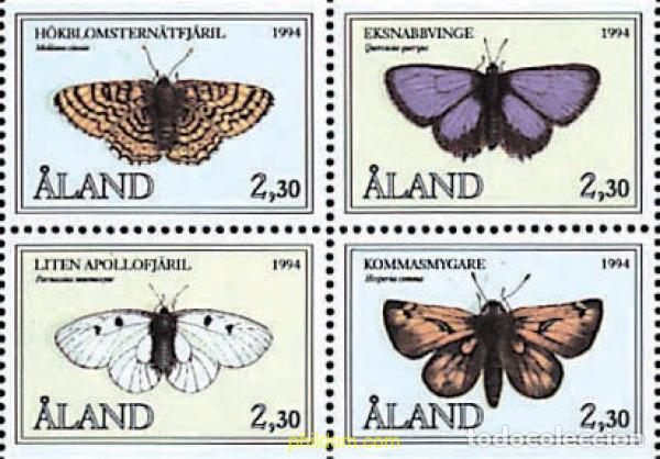 Sellos: 5416 MNH ALAND 1994 MARIPOSAS