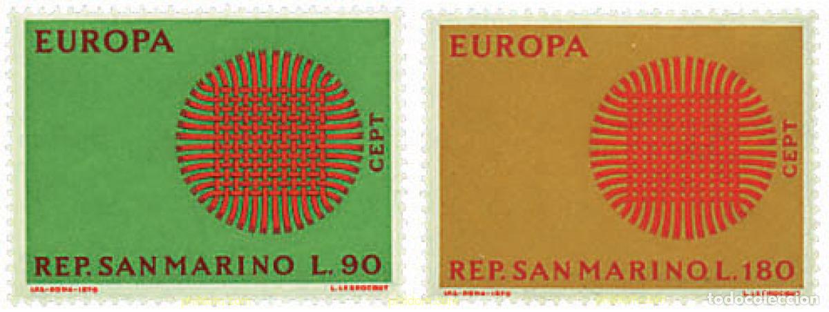 Sellos: 62214 MNH SAN MARINO 1970 EUROPA CEPT. SOL FLAMANTE