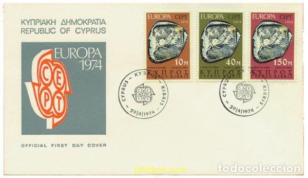 Sellos: 23709 MNH CHIPRE 1974 EUROPA CEPT. ESCULTURAS