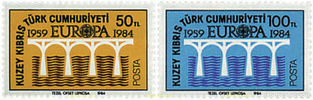 Sellos: 62561 MNH CHIPRE. Administraci&oacute;n turca 1984 EUROPA CEPT. 25 ANIVERSARIO DE LA CEPT