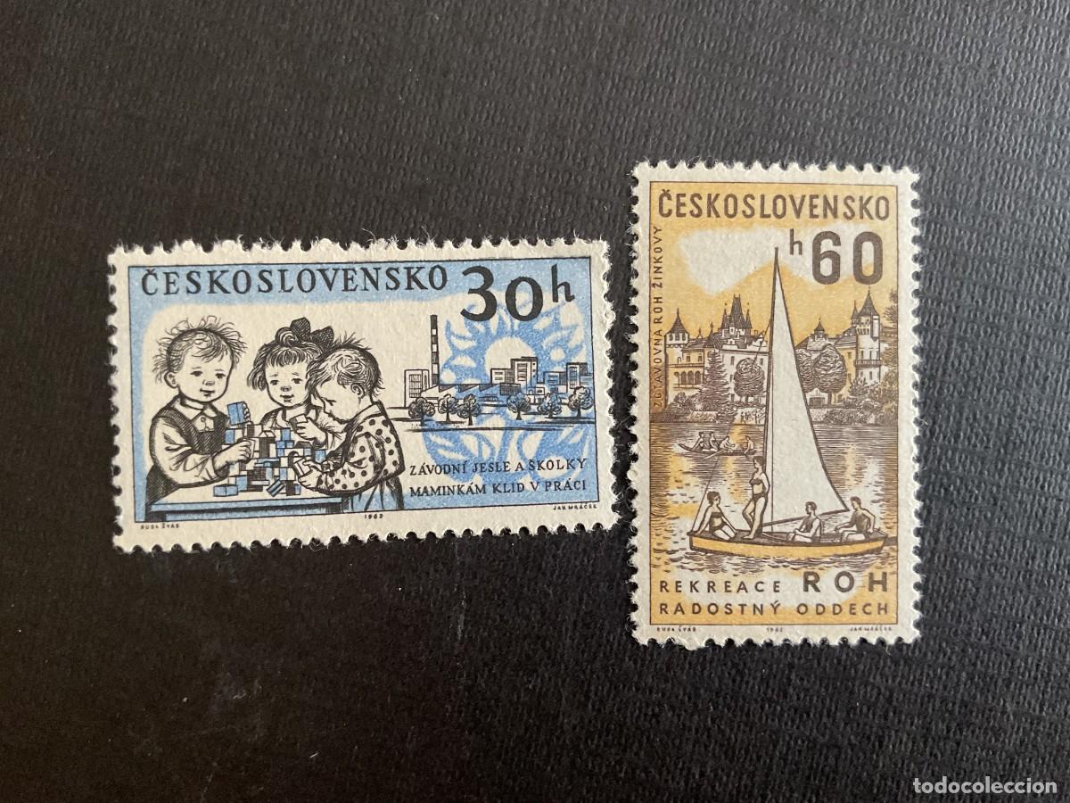 Timbres: CHECOSLOVAQUIA N&ordm; YVERT 1236/7*** A&Ntilde;O 1962. INSTITUCIONES SOCIALES