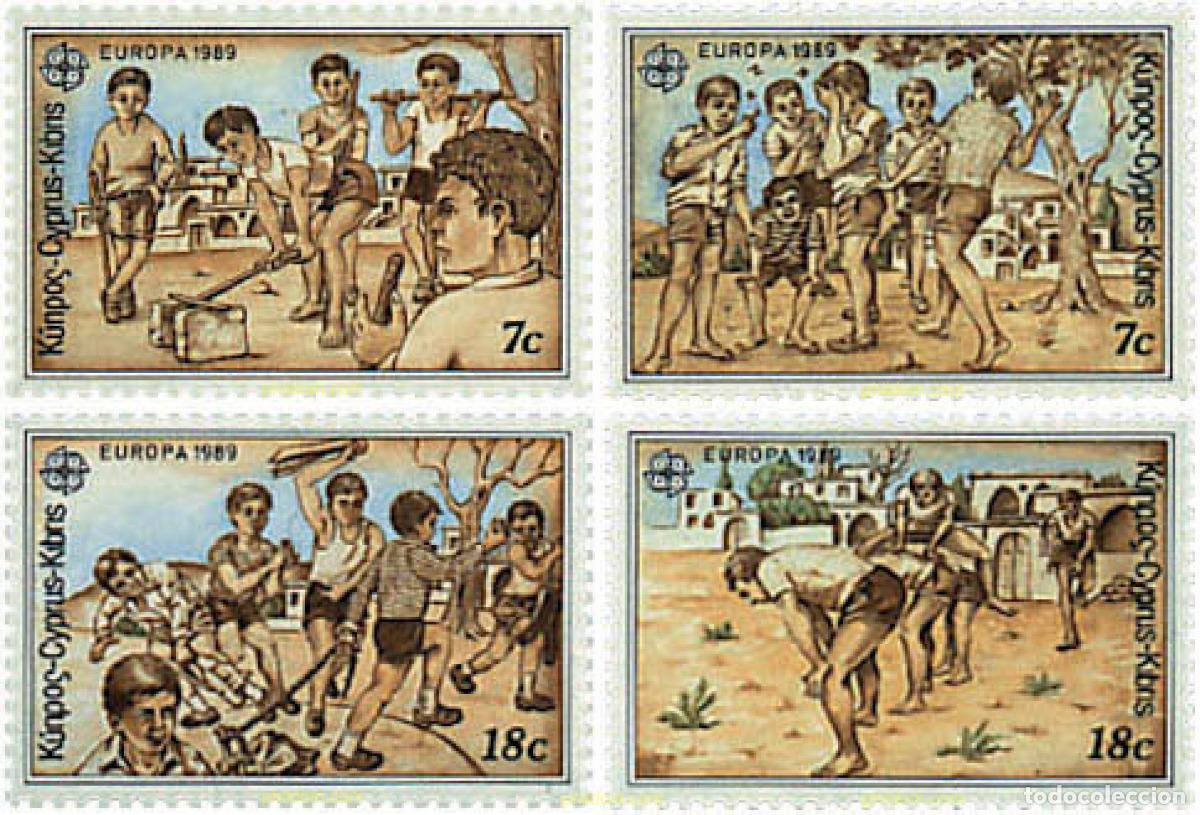 Sellos: 62720 MNH CHIPRE 1989 EUROPA CEPT. JUEGOS INFANTILES