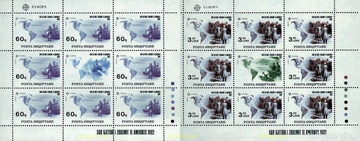 Sellos: 9018 MNH ALBANIA 1992 EUROPA CEPT. 500 ANIVERSARIO DEL DESCUBRIMIENTO DE AMERICA