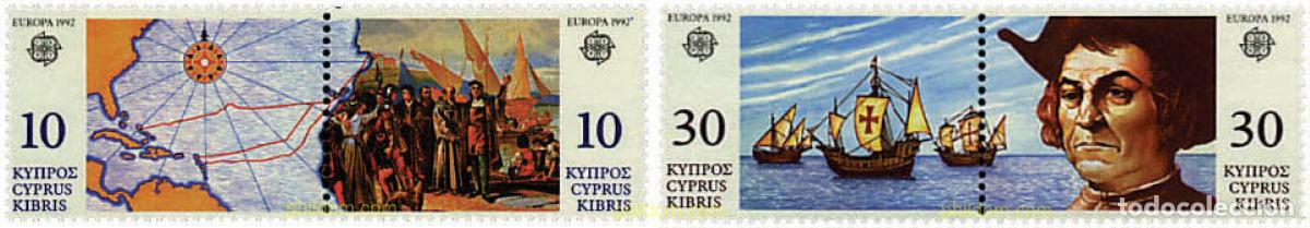 Sellos: 5613 MNH CHIPRE 1992 EUROPA CEPT. 500 ANIVERSARIO DEL DESCUBRIMIENTO DE AMERICA
