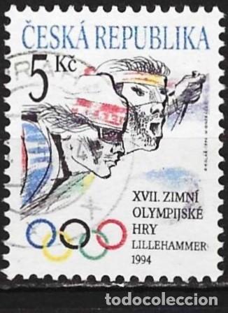 Sellos: Rep&uacute;blica Checa 1994 - Mi 34 - YT 31 - J.O. de Lillehammer