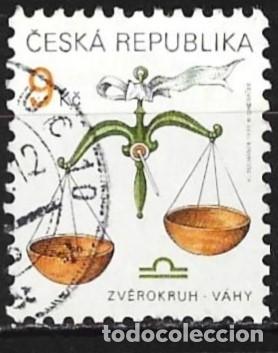Sellos: Rep&uacute;blica Checa 1999 - Mi 217 - YT 212 - Signo del zod&iacute;aco : Libra