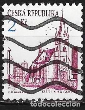 Sellos: Rep&uacute;blica Checa 1993 - Mi 13 - YT 15 - Iglesia de &Uacute;st&iacute; nad Labem