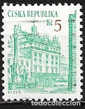 Sellos: Rep&uacute;blica Checa 1993 - Mi 15 - YT 17 - Plzeň