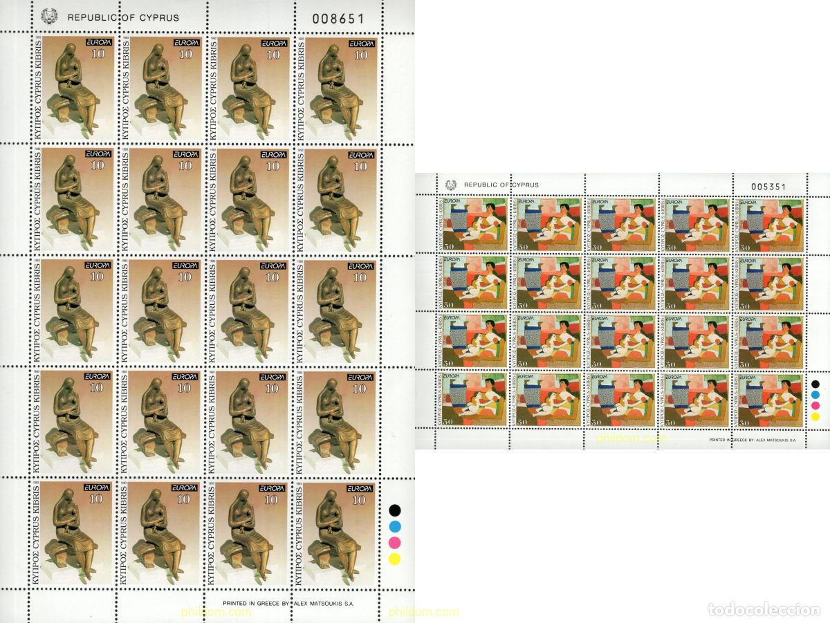 Sellos: 9036 MNH CHIPRE 1993 EUROPA CEPT. ARTE CONTEMPORANEO