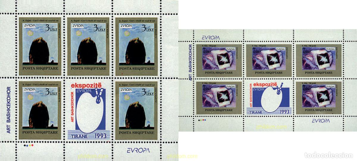Sellos: 9034 MNH ALBANIA 1993 EUROPA CEPT. ARTE CONTEMPORANEO