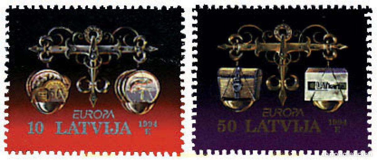 Sellos: 86327 MNH LETONIA 1994 EUROPA CEPT. GRANDES DESCUBRIMIENTOS