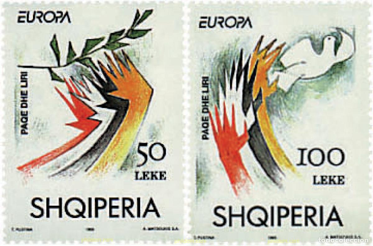 Sellos: 78650 MNH ALBANIA 1995 EUROPA CEPT. PAZ Y LIBERTAD