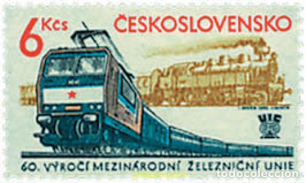 Sellos: 58114 MNH CHECOSLOVAQUIA 1982 60 ANIVERSARIO DE LA UNION INTERNACIONAL DE FERROCARRILES