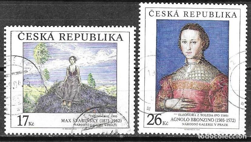 Sellos: SELLOS USADOS DE R.CHECA 2003, YT 353 + 355