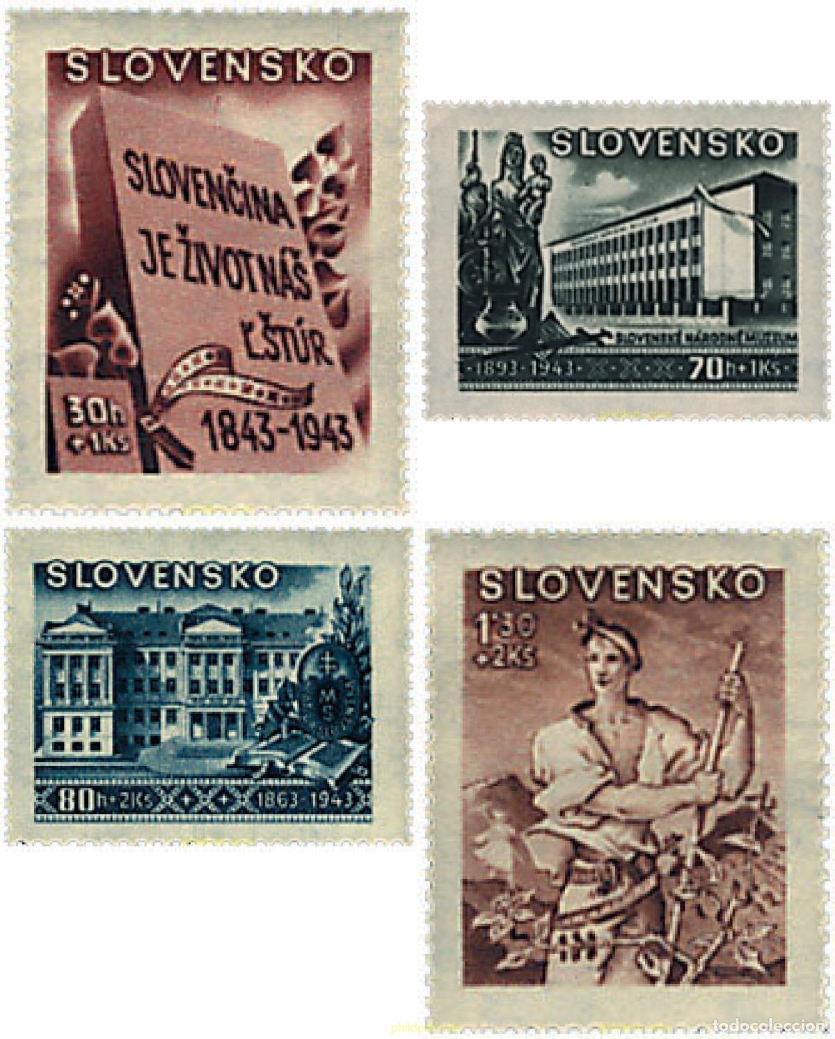 Sellos: 91879 MNH ESLOVAQUIA 1943 PRO CULTURA