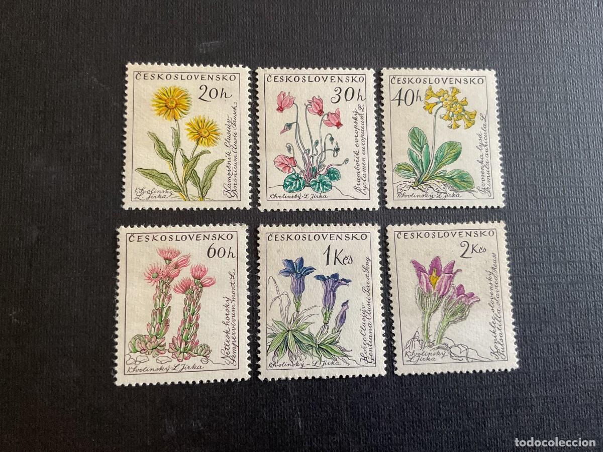 Sellos: CHECOSLOVAQUIA N&ordm; YVERT 1115/0*** A&Ntilde;O 1960 FLORES DIVERSAS