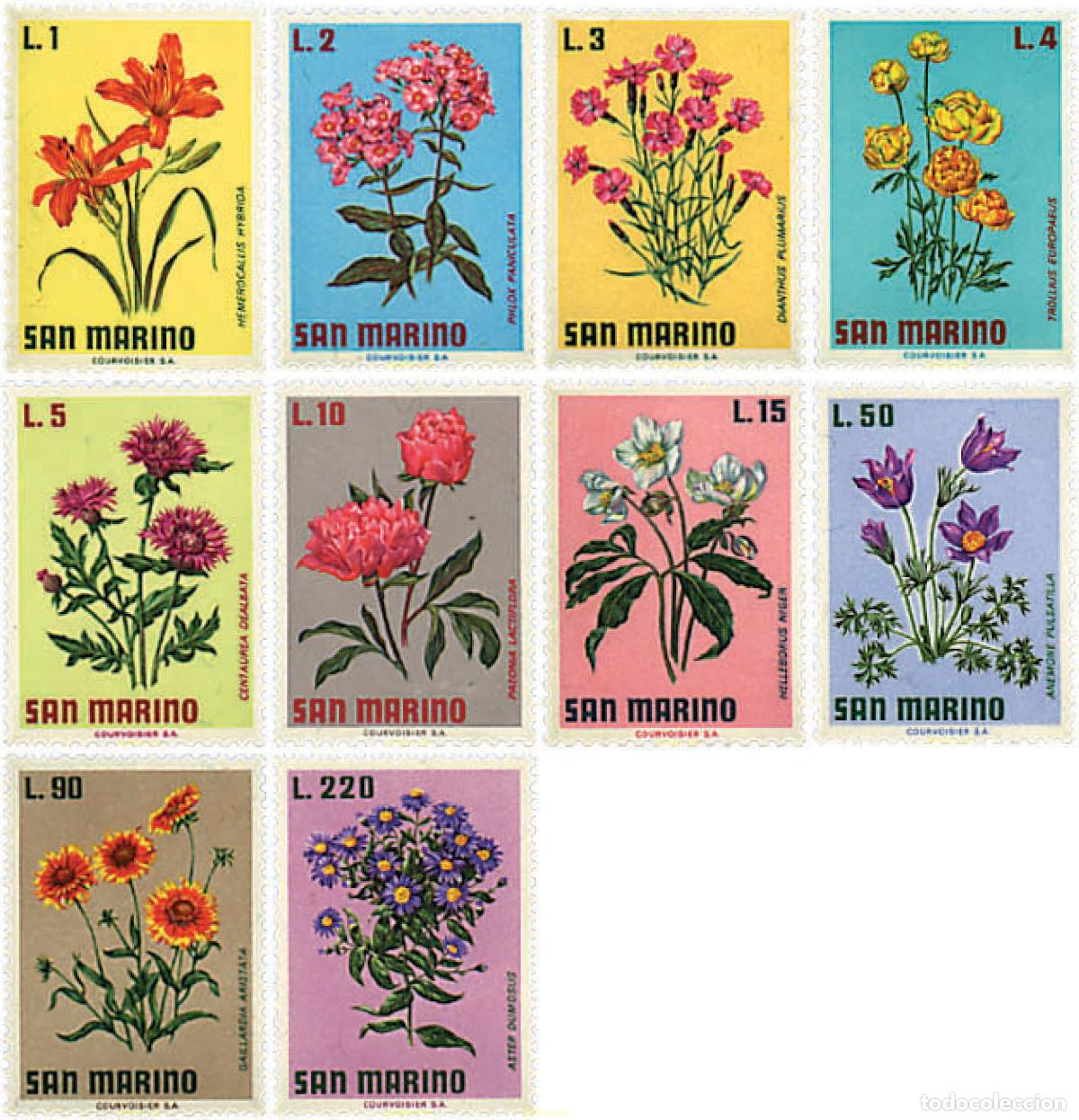 Sellos: 93179 MNH SAN MARINO 1971 FLORES