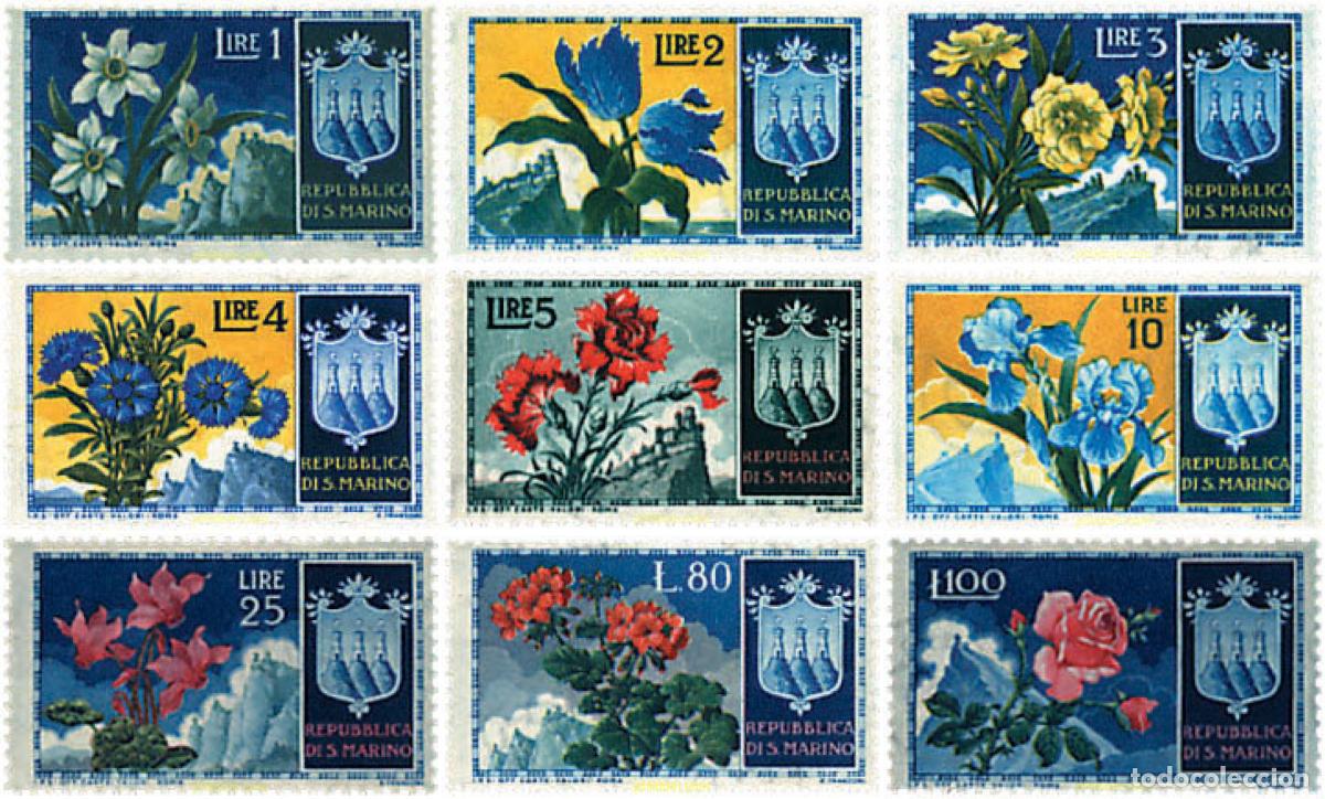 Sellos: 96282 MNH SAN MARINO 1953 FLORES