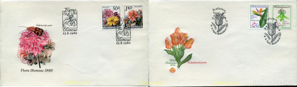 Sellos: 285310 MNH CHECOSLOVAQUIA 1980 FLORALIAS DE OLOMOUC Y DE BRATISLAVA
