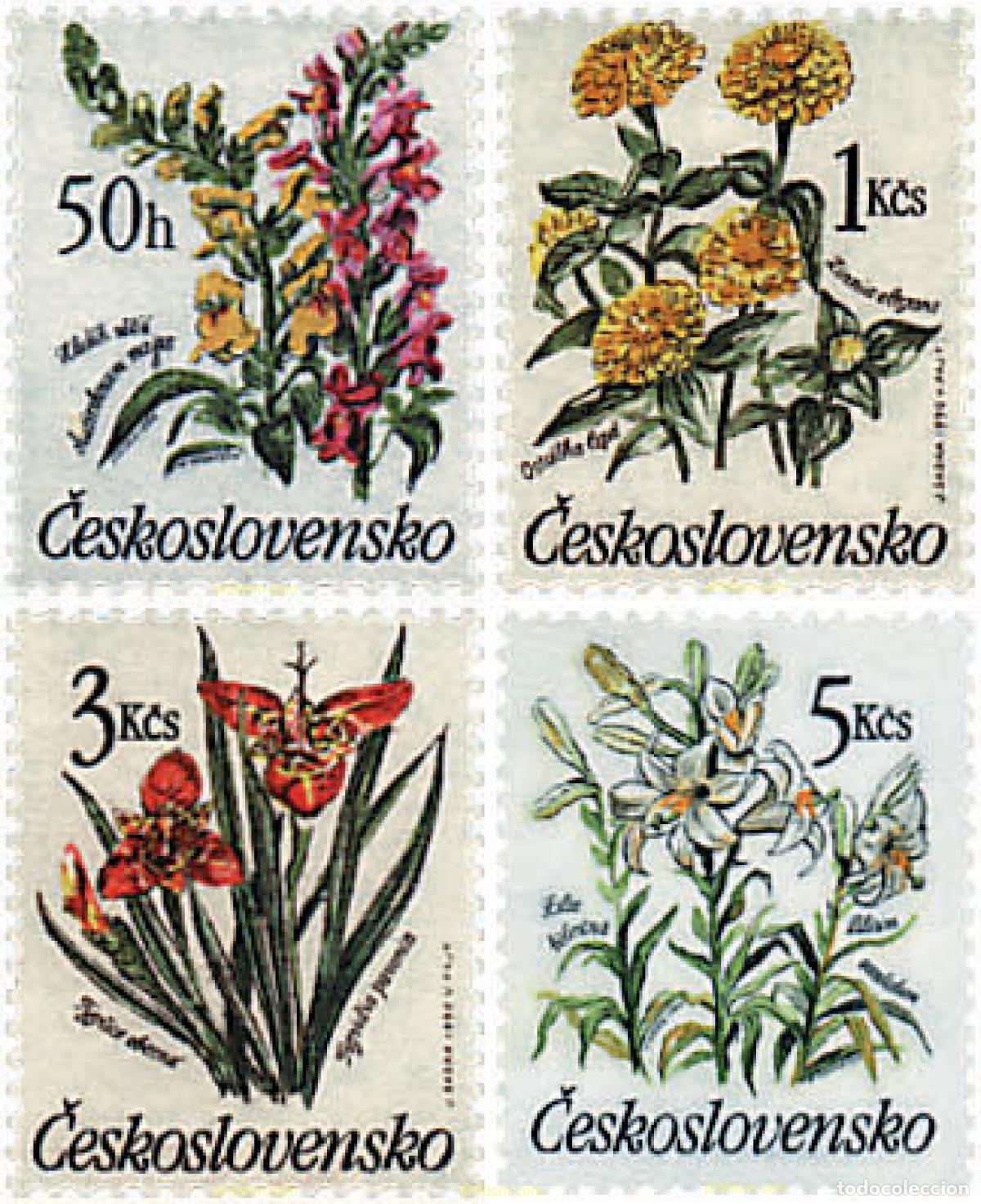 Sellos: 82856 MNH CHECOSLOVAQUIA 1990 FLORES DE JARDIN
