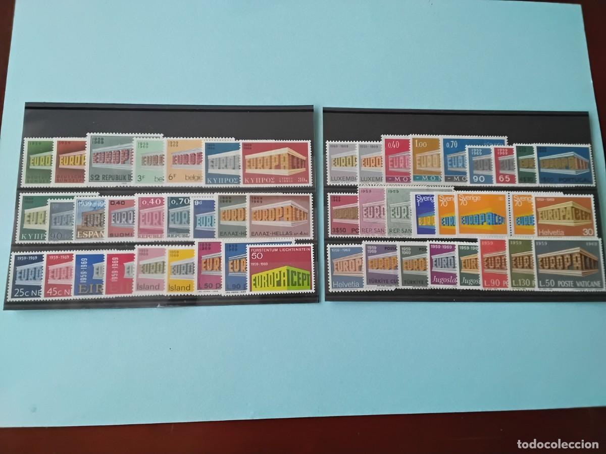 Sellos: EUROPA CEPT 1969 A&Ntilde;O COMPLETO SIN SE&Ntilde;AL DE FIJASELLOS