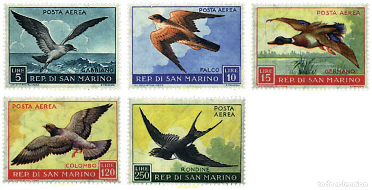 Sellos: 31819 MNH SAN MARINO 1959 AVES