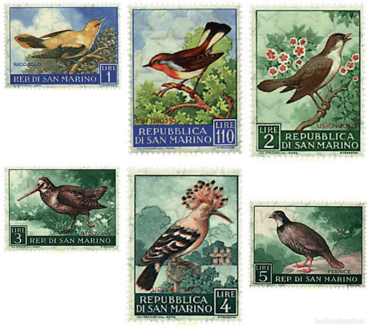 Sellos: 252091 HINGED SAN MARINO 1960 AVES