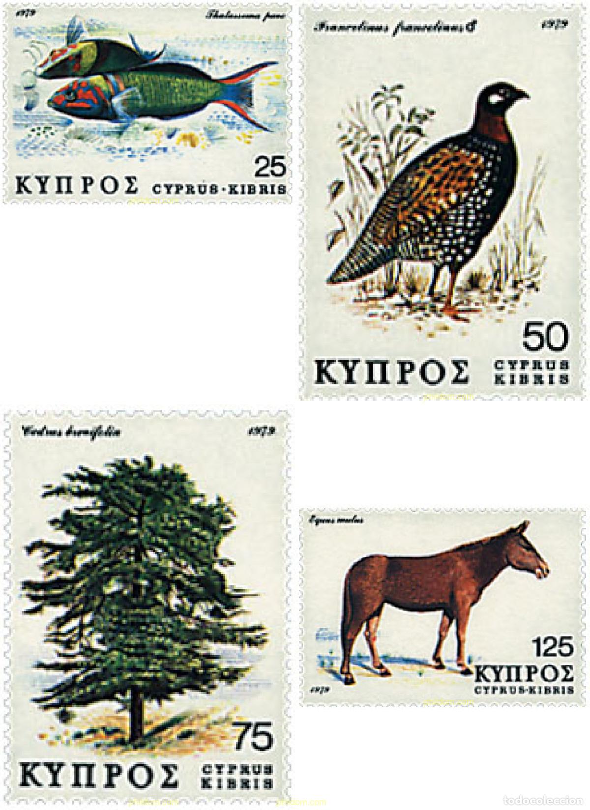 Sellos: 71726 MNH CHIPRE 1979 FLORA Y FAUNA DE CHIPRE