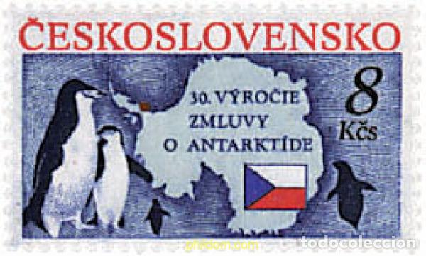 Sellos: 32765 MNH CHECOSLOVAQUIA 1991 30 ANIVERSARIO DEL TRATADO DE LA ANTARTIDA