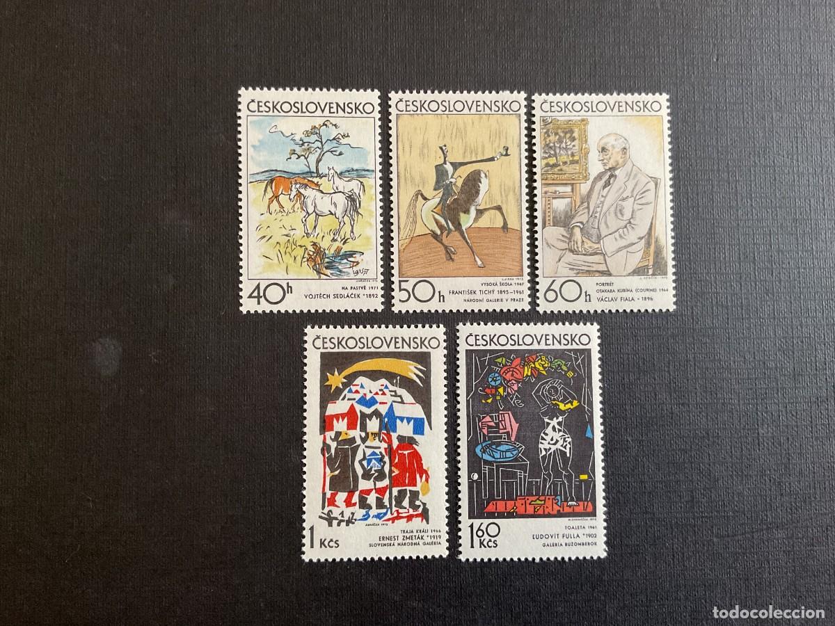Sellos: CHECOSLOVAQUIA N&ordm; YVERT 1904/8*** A&Ntilde;O 1972. ARTE GRAFICO CHECOSLOVACO