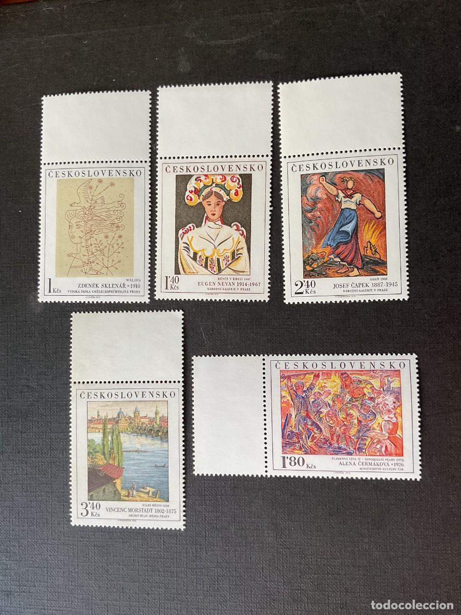 Sellos: CHECOSLOVAQUIA N&ordm; YVERT 2138/2*** A&Ntilde;O 1975. PINTURA. CUADROS DE LAS GALERIAS NACIONALES