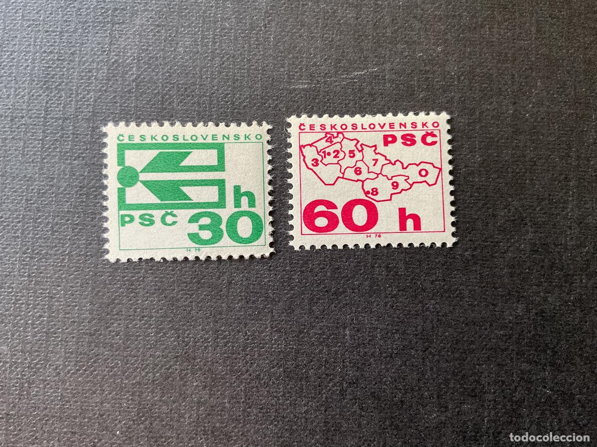 Sellos: CHECOSLOVAQUIA N&ordm; YVERT 2176/7*** A&Ntilde;O 1976. SERIE CORRIENTE. CODIGO POSTAL