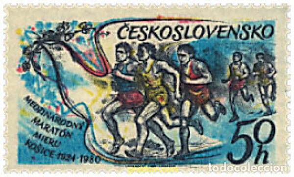 Sellos: 63768 MNH CHECOSLOVAQUIA 1980 50 ANIVERSARIO DE LA MARATON INTERNACIONAL PARA LA PAZ