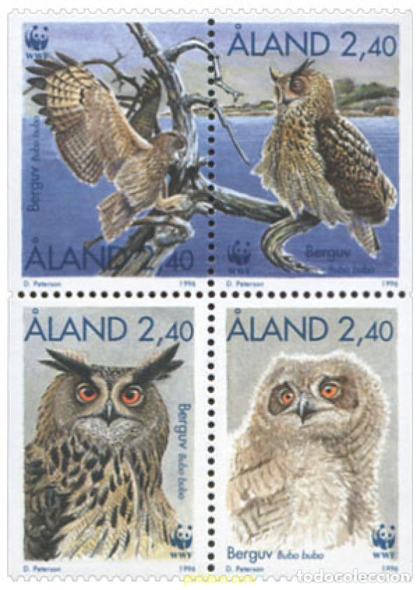 Sellos: 5243 MNH ALAND 1996 BUHO REAL