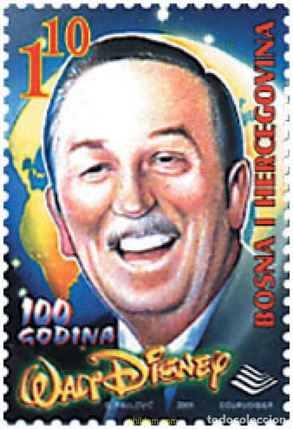 Stamps: 81076 MNH BOSNIA-HERZEGOVINA 2001 CENTENARIO DEL NACIMIENTO DE WALT DISNEY