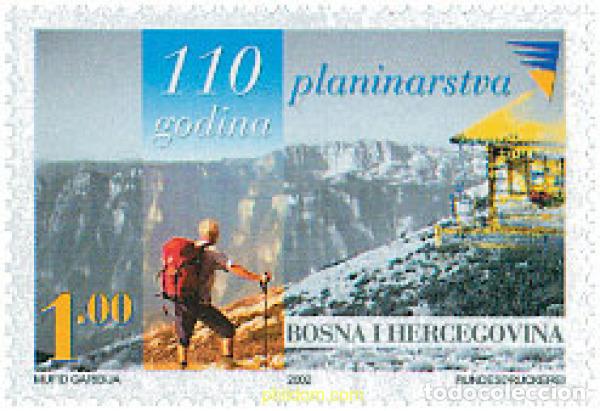 Sellos: 123308 MNH BOSNIA-HERZEGOVINA 2002 110 ANIVERSARIO DE LA ASOCIACION DE ALPINISMO