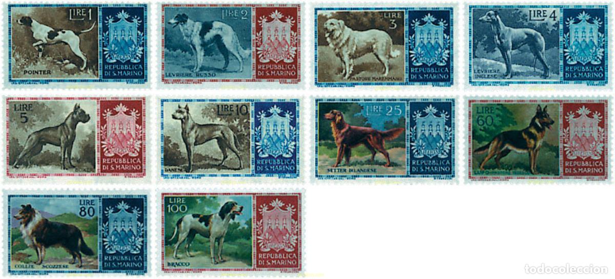 Sellos: 50406 MNH SAN MARINO 1956 PERROS DE RAZA